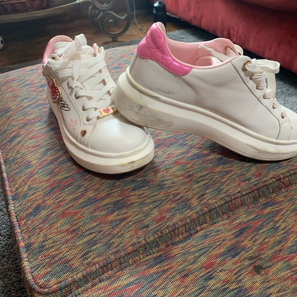 ALDO Women's Heartstep White and Pink Sneakers - Picture 4 of 5
